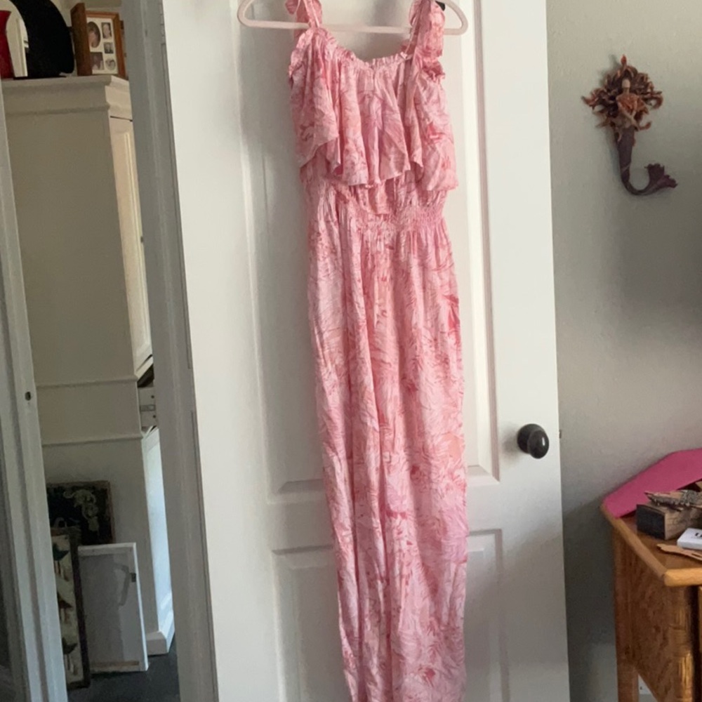 Kori Pink Ruffled Jumpsuit
